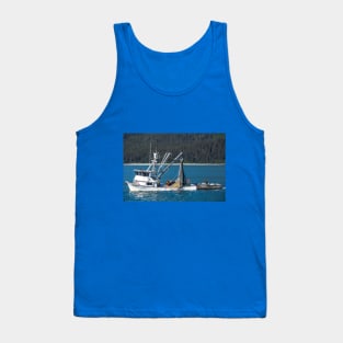 USA. Alaska. Catching Fish is a Hard Labor. Tank Top